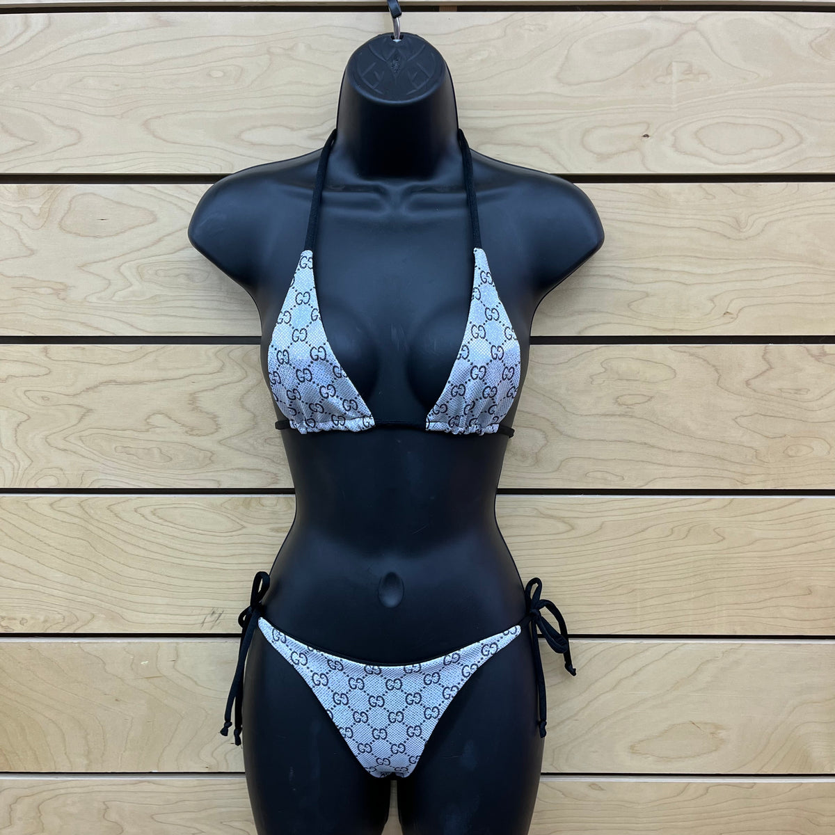 Demon Bikini – An Online Bikini Store in USA - Silver & Black // Triangle Top - Bikini Top - 2