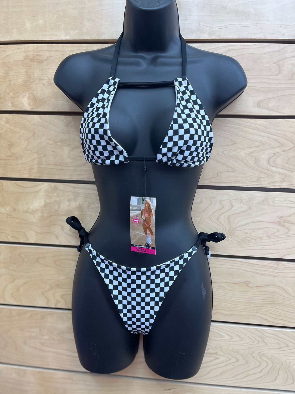 Demon Bikini – An Online Bikini Store in USA - Mini Checkered Rae // Top - Bikini Top - 2