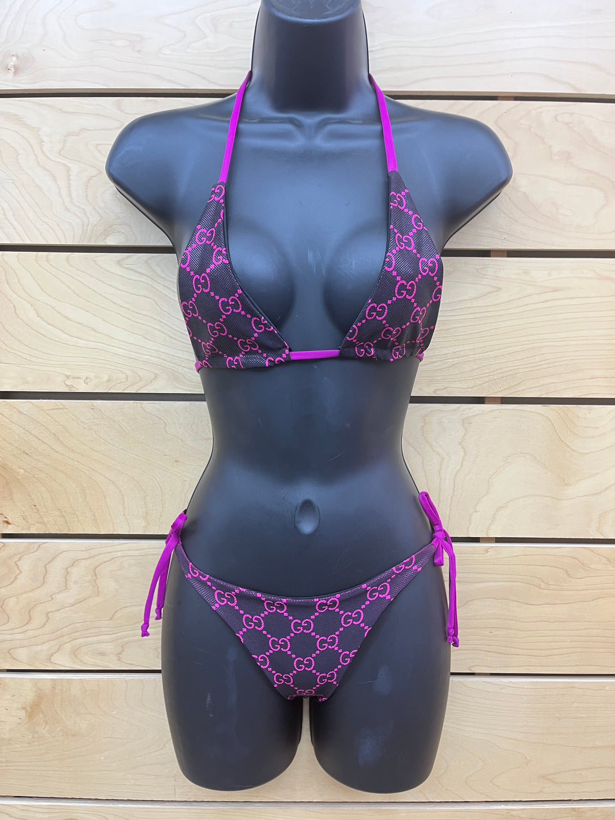 Demon Bikini – An Online Bikini Store in USA - Purple/Black // Tie Side Bottom - Bikini Bottom - 1