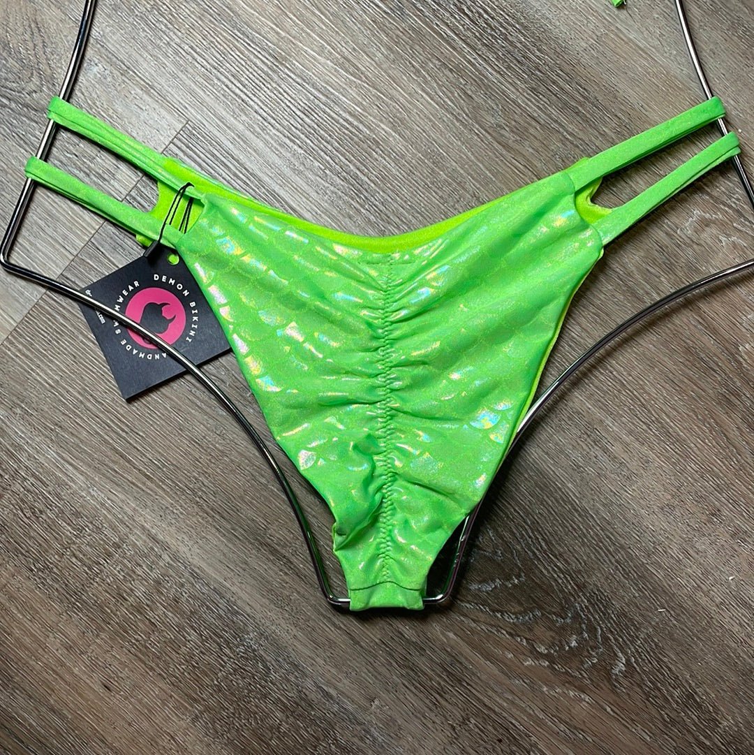 Demon Bikini – An Online Bikini Store in USA - Green Mermaid // Strappy Bottom - Bikini Bottom - 2