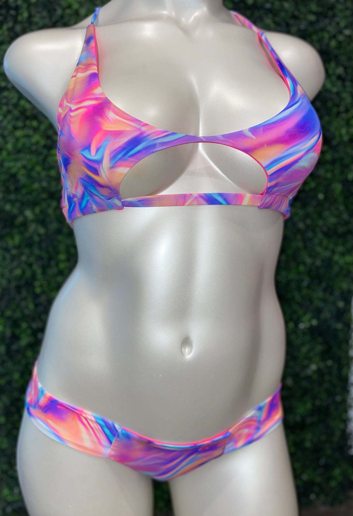 Demon Bikini – An Online Bikini Store in USA - Pastel Swirl // Peekaboo Top - Bikini Top - 1