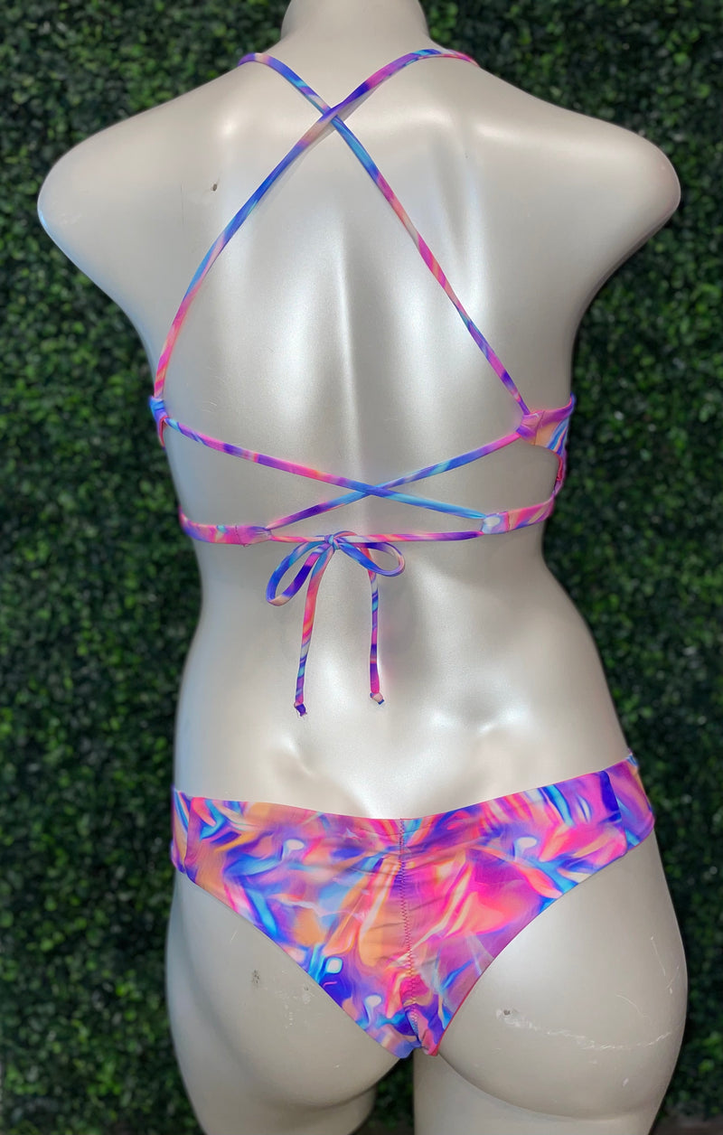 Demon Bikini – An Online Bikini Store in USA - Pastel Swirl // Peekaboo Top - Bikini Top - 2