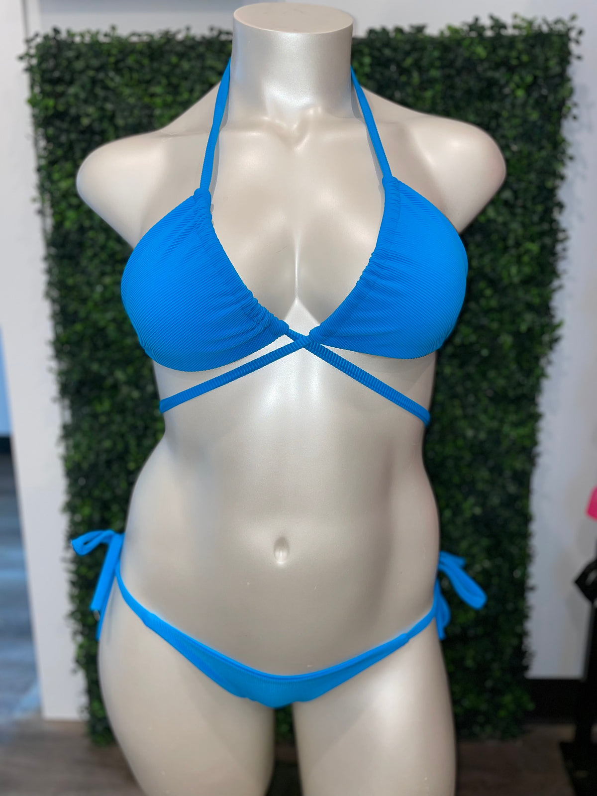 Demon Bikini – An Online Bikini Store in USA - Hawaii Blue Ribbed //Bottom - Bikini Bottom - 1