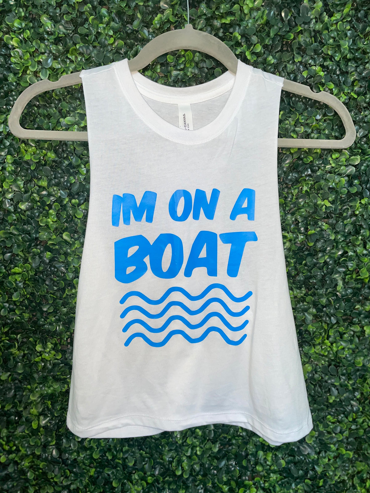 I'm on a Boat // Tank - Blue & White - Demon Bikini – An Online Bikini Store in USA